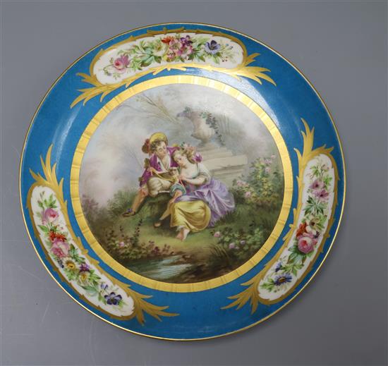 A Sevres style dish diameter 25cm
